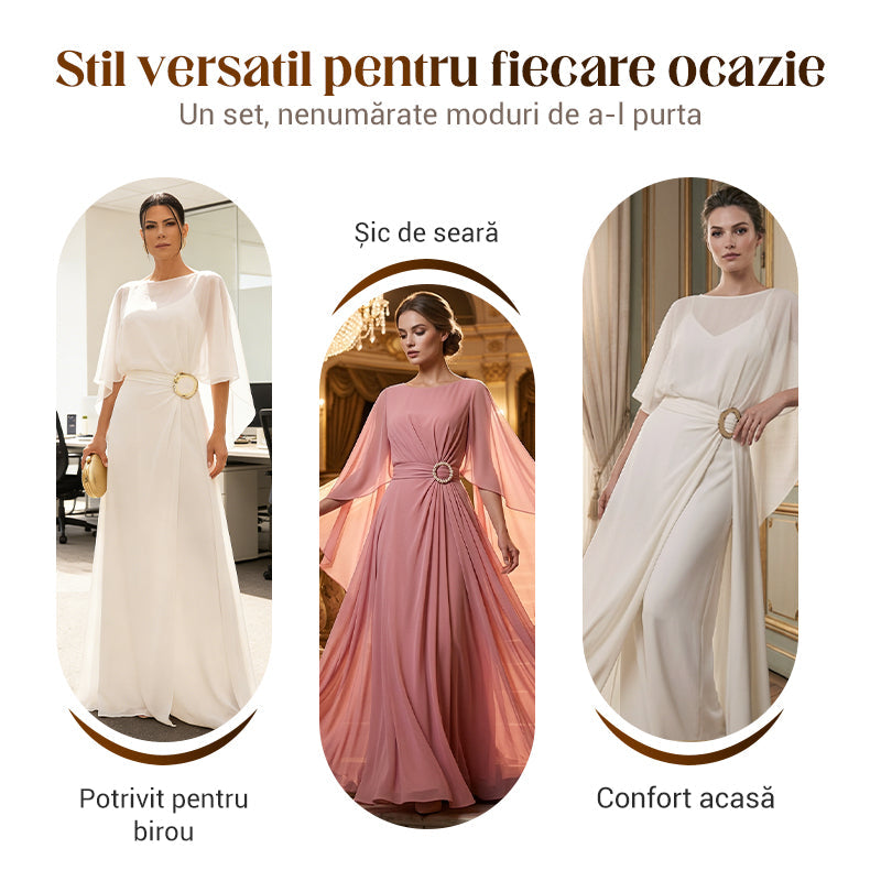 ✨Elegancki zestaw dla kobiet z kombinezonem i przezroczystym kimonem⭐
