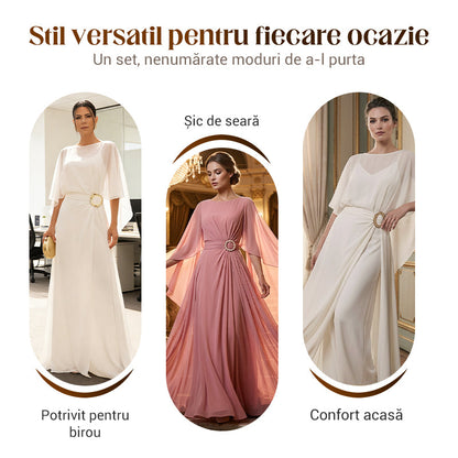 ✨Elegancki zestaw dla kobiet z kombinezonem i przezroczystym kimonem⭐