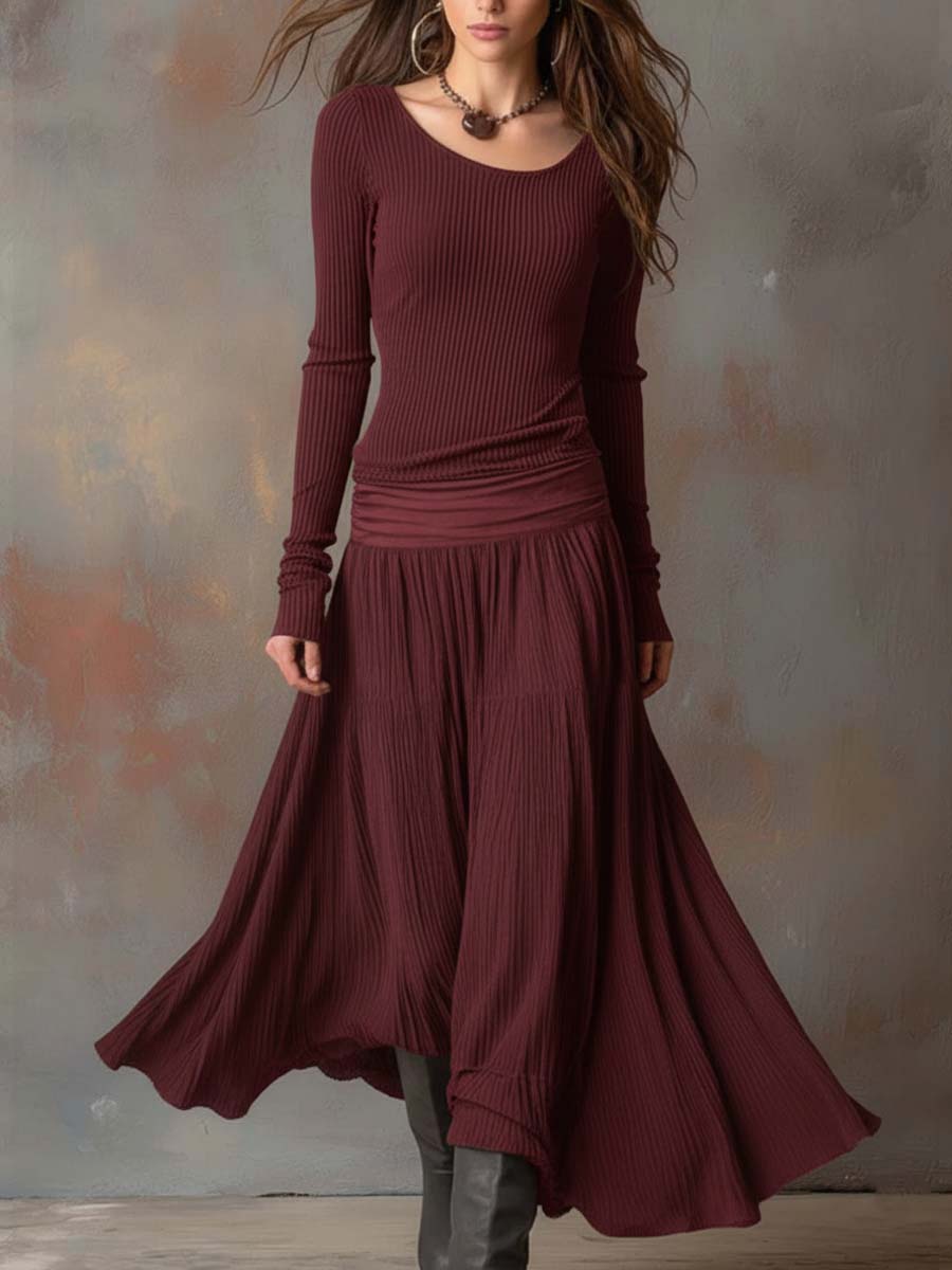 Radomiła – dzianinowa sukienka maxi