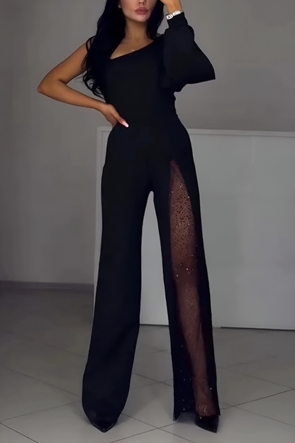 Ines - elegancki kombinezon asymetryczny