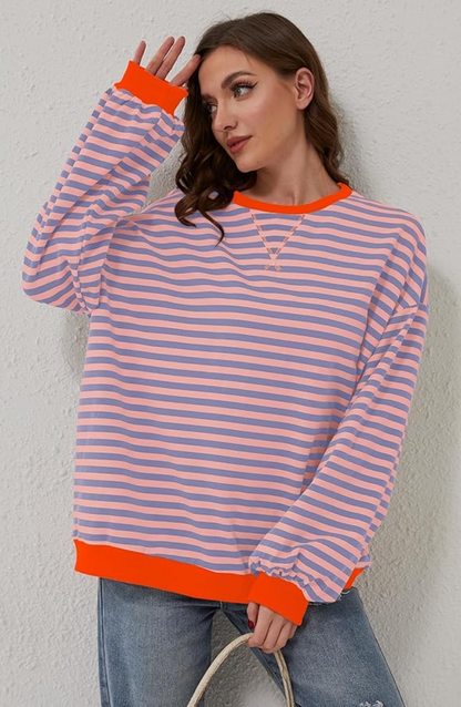 Mana | Pasiasty Oversize'owy Sweter