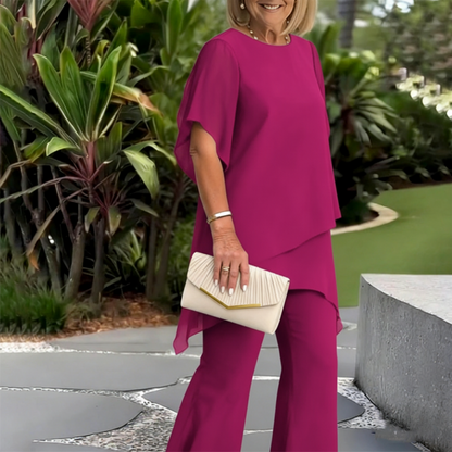 💝Letnia moda Chiffon dla pań Plus Size zestaw dwóch części