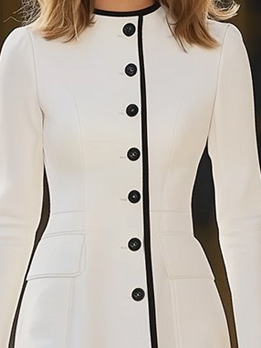 Ksenia – sukienka midi kontrast