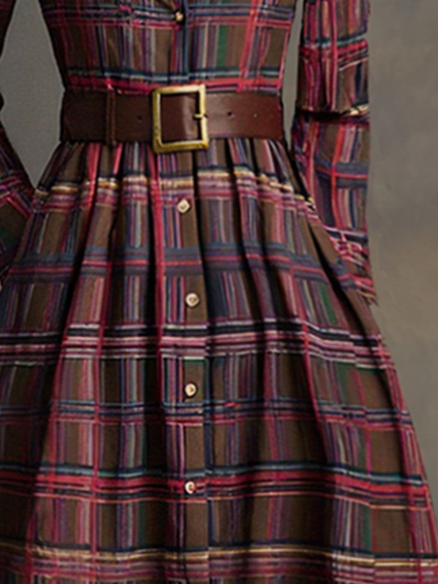 Livia – sukienka maxi w kratę