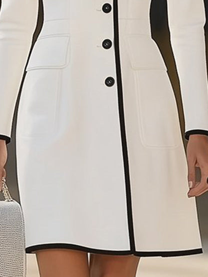 Ksenia – sukienka midi kontrast