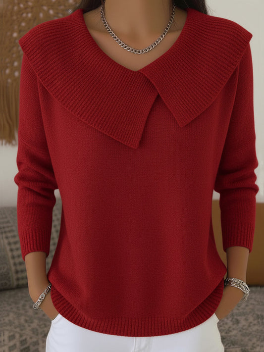 Sabrina – Damski świąteczny sweter z klapą