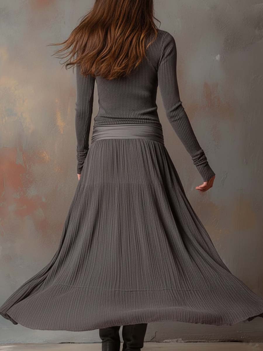 Radomiła – dzianinowa sukienka maxi