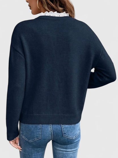 Zaria – elegancki sweter z koronką