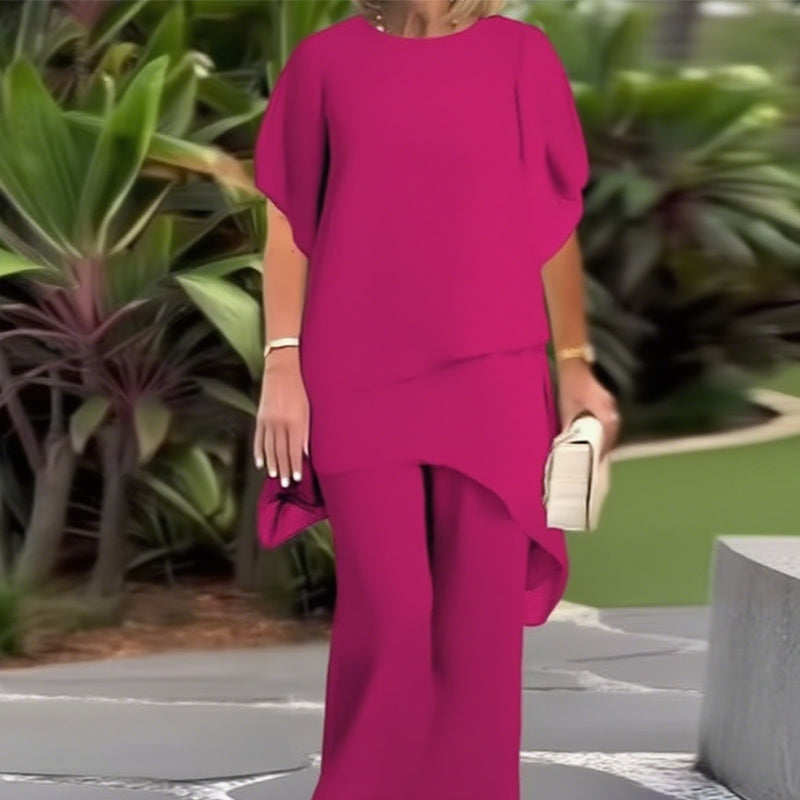 💝Letnia moda Chiffon dla pań Plus Size zestaw dwóch części