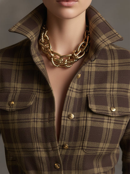 Livia – sukienka maxi w kratę