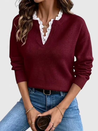 Zaria – elegancki sweter z koronką