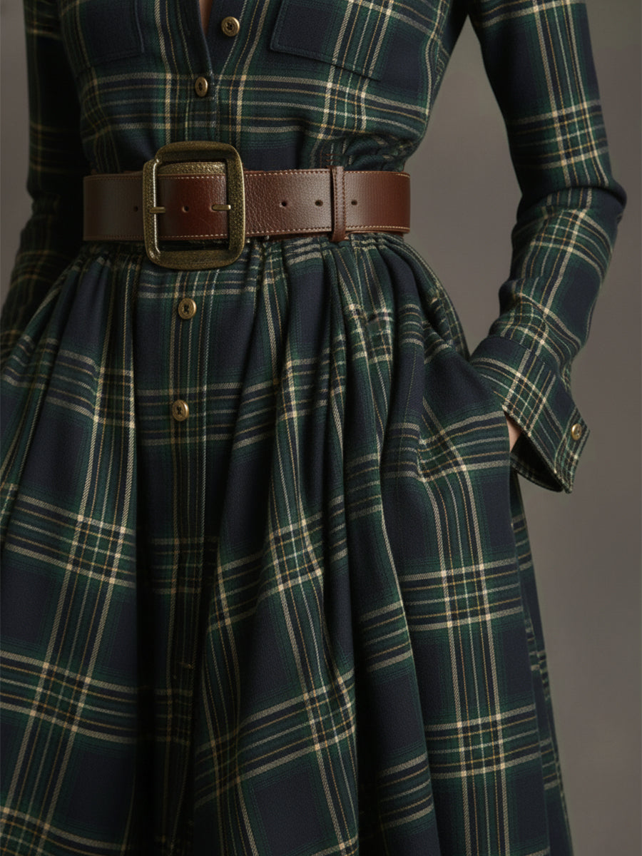 Livia – sukienka maxi w kratę