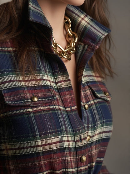 Livia – sukienka maxi w kratę