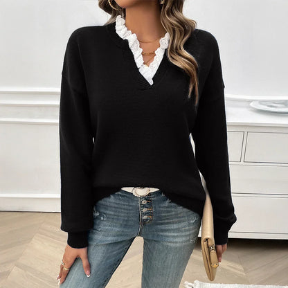 Zaria – elegancki sweter z koronką