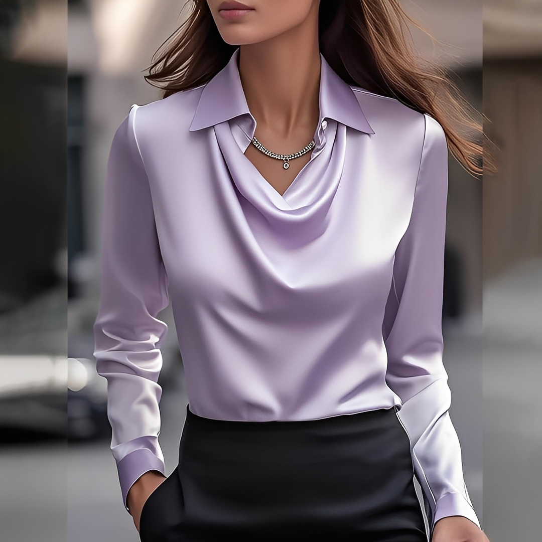 Laurentine - Bluzka elegancka z długimi rękawami dla kobiet