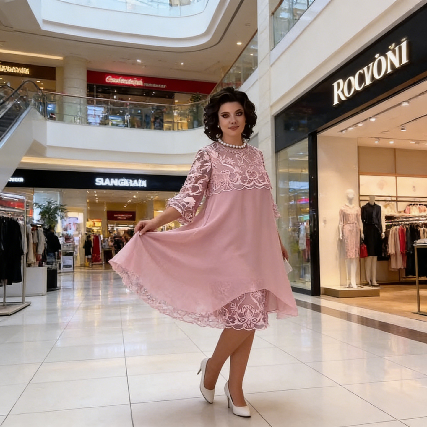 😍Sukienka koronkowa w warstwach „Sheer Breeze“👗