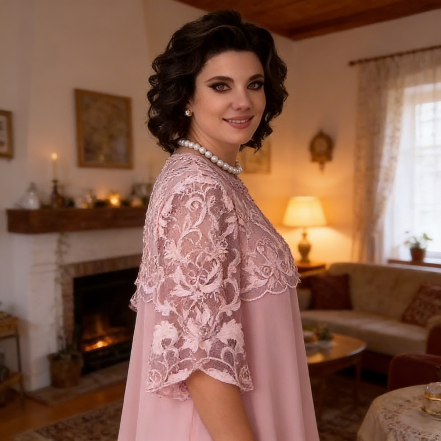 😍Sukienka koronkowa w warstwach „Sheer Breeze“👗
