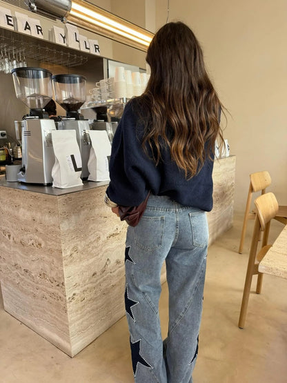 Maja – jeansy z gwiazdami