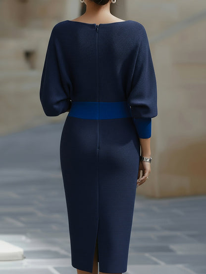 Wiesława – drapowana sukienka midi