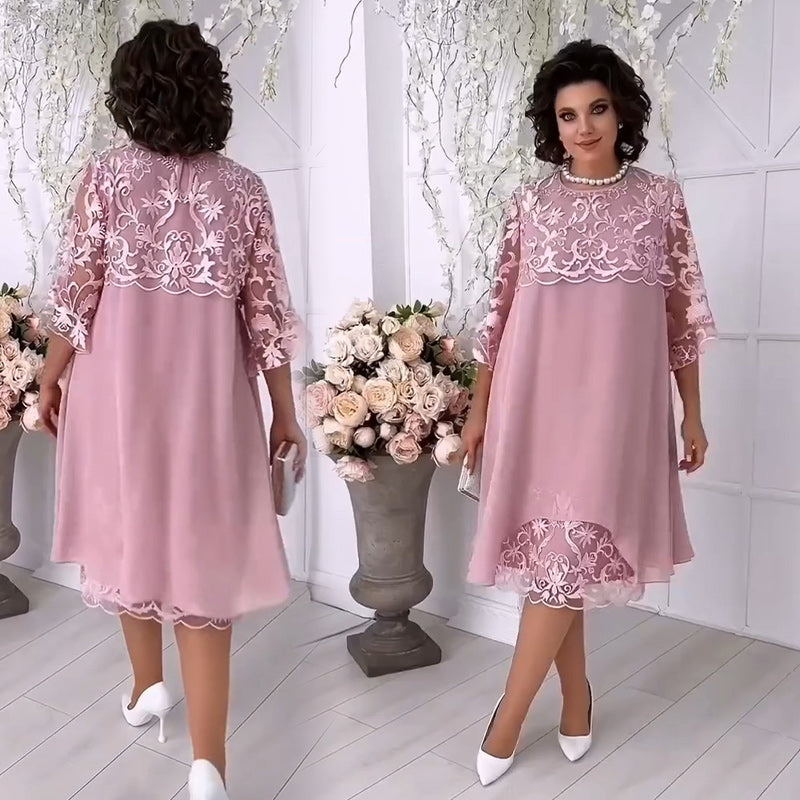 😍Sukienka koronkowa w warstwach „Sheer Breeze“👗
