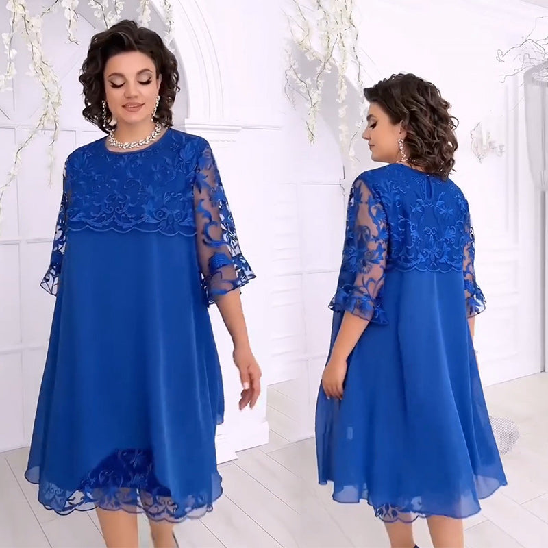 😍Sukienka koronkowa w warstwach „Sheer Breeze“👗