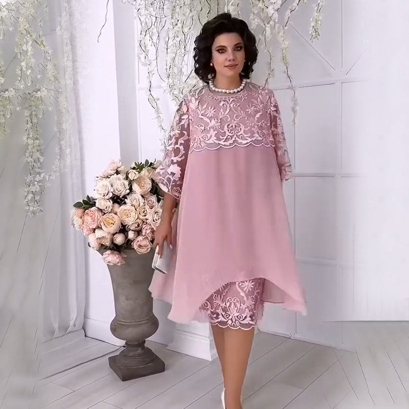 😍Sukienka koronkowa w warstwach „Sheer Breeze“👗