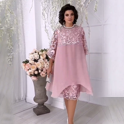 😍Sukienka koronkowa w warstwach „Sheer Breeze“👗