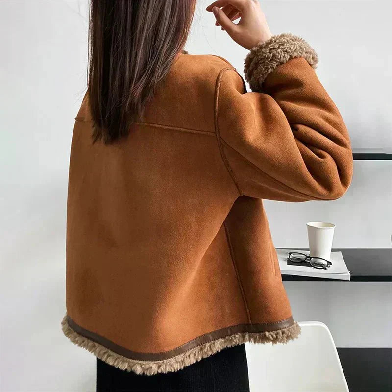Żaneta – kurtka z obszyciem typu shearling